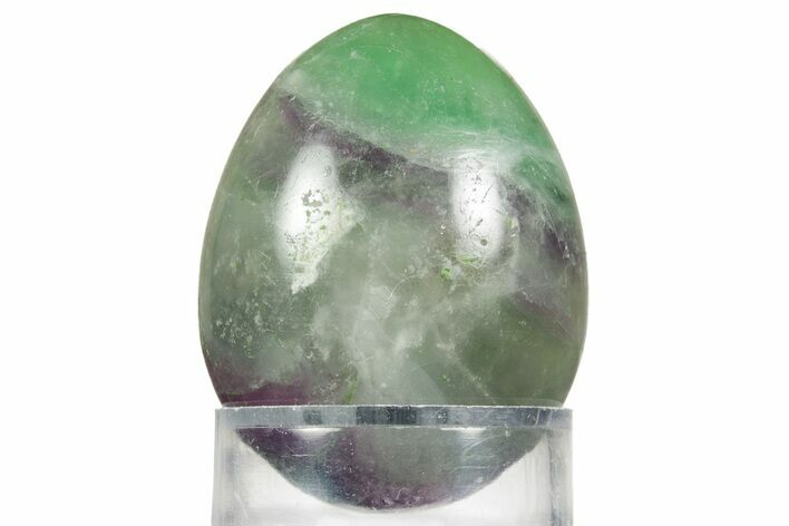 Polished Purple and Green Fluorite Egg - Fluorescent! #362766